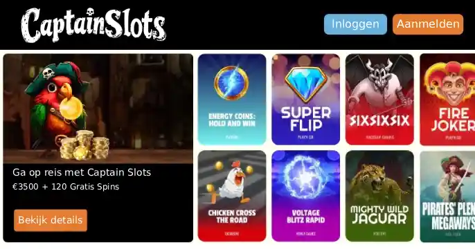 Captain Slots casino banner